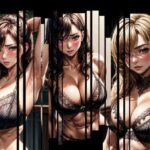 恥ずかしげな爆乳ムキムキ下着のお姉さん