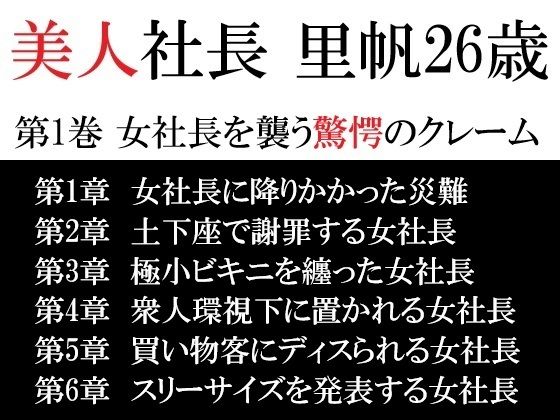 美人社長 里帆26歳 第1巻 女社長を襲う驚愕のクレーム