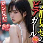 ガン見せして堂々ポーズのビアガーデンでまさか・・・！！！！