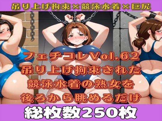 フェチコレVol.63 吊り上げ拘束された競泳水着姿の巨乳・巨尻熟女を後ろから眺めるだけ【総枚数250枚】